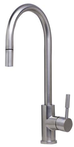 Matte Gray Finish Single Hole Kitchen Faucet with Swivel Arched Spout I4583