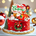 8 Pack Santa Claus Snowman Deer Christmas Tree Cake Toppers K335042