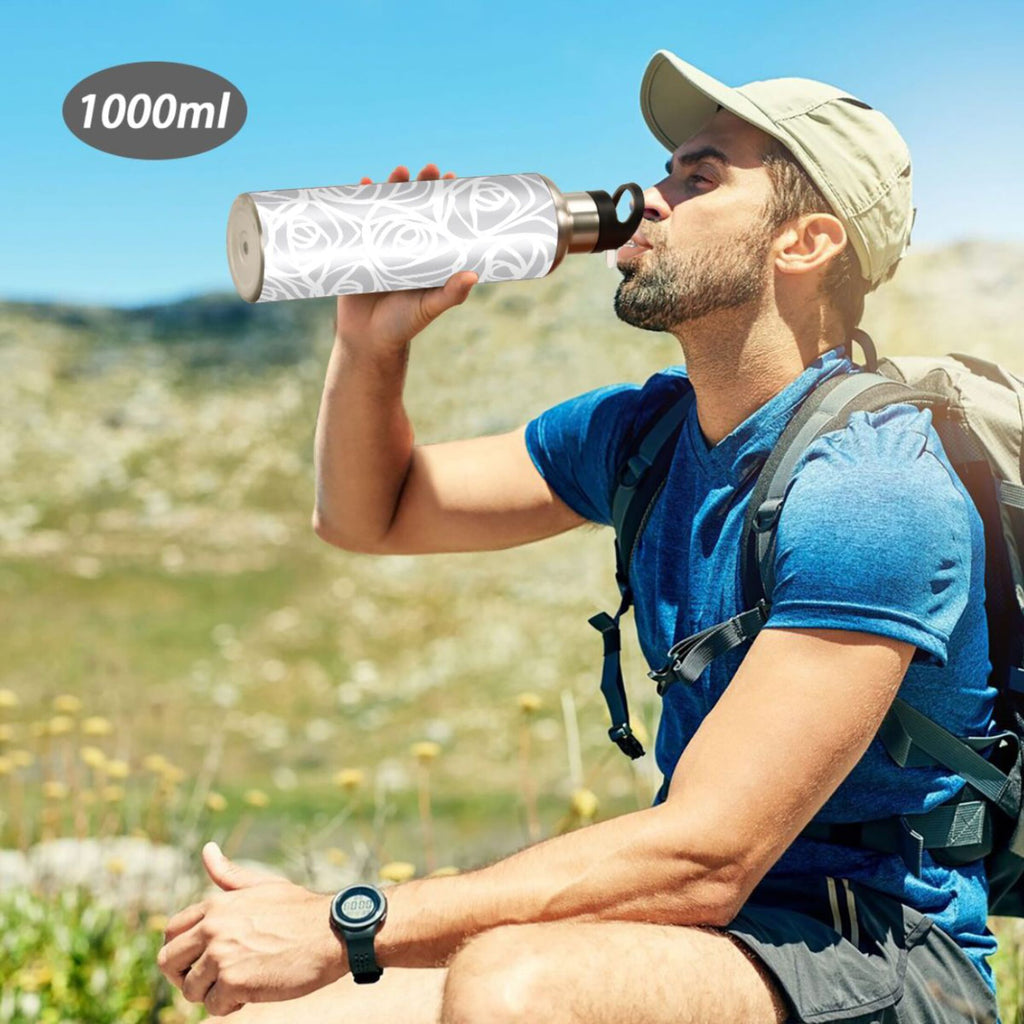 Stainless Steel Water Bottle with Straw Lid Vacuum Insulated Flask 20 OZ F568641
