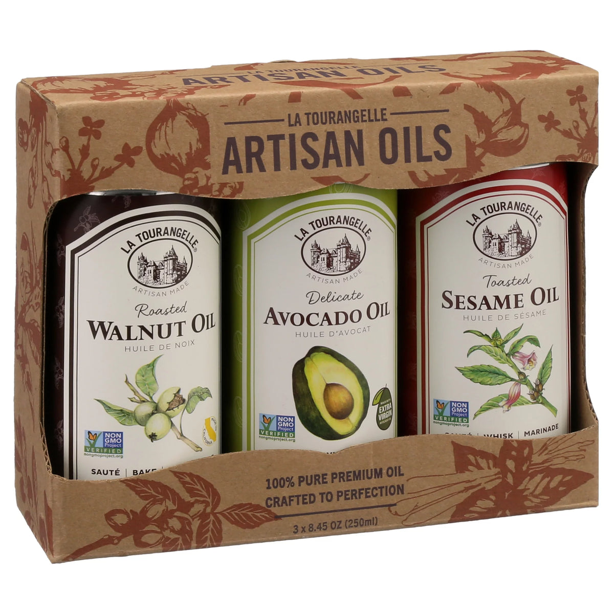 3 x 8.45 oz Roasted Walnut Avocado Toasted Sesame Oil B58577
