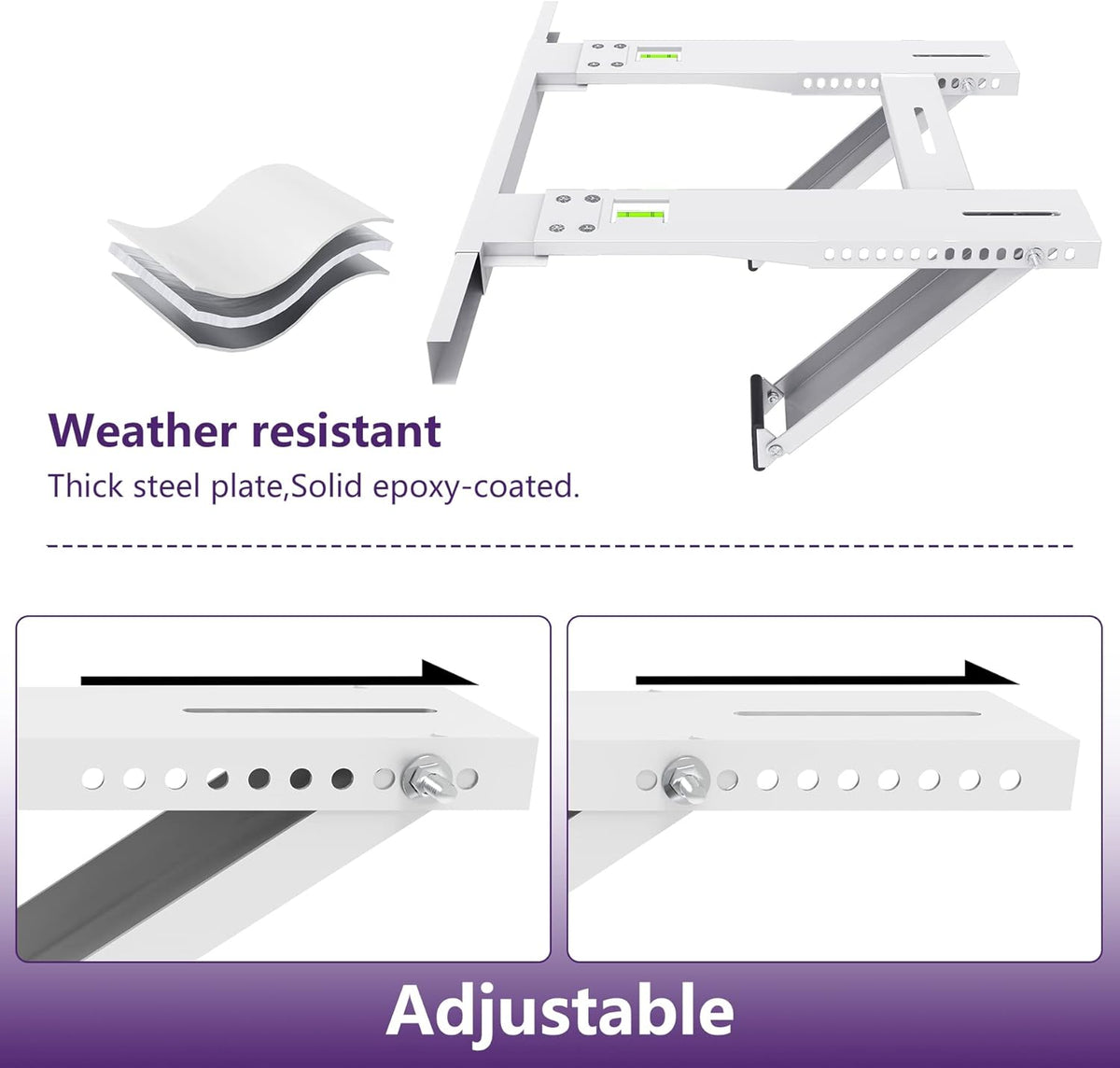 Window Air Conditioner Support Bracket, Heavy Duty Holds Up to 200 lbs Pack of 2 B274964