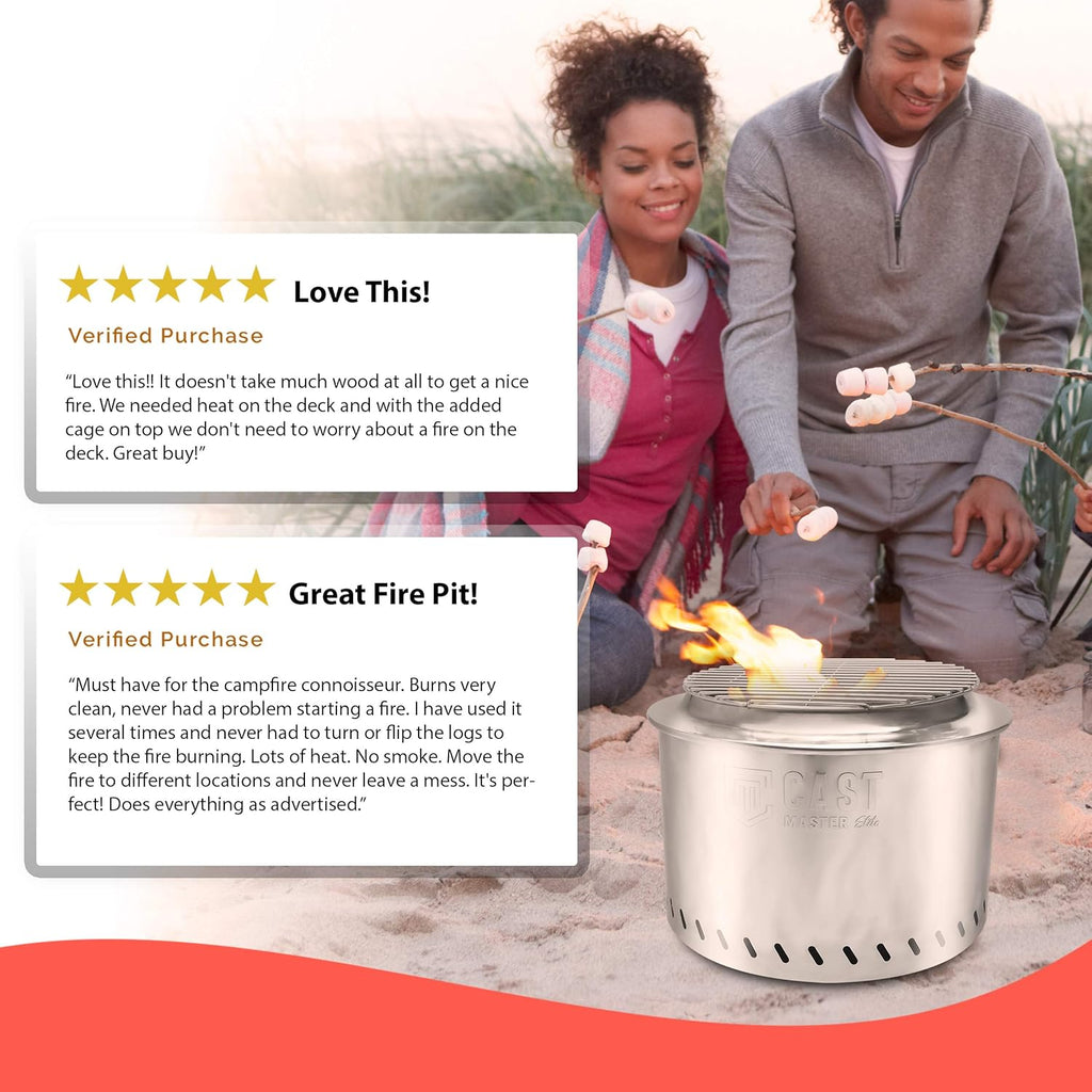 Smokeless Fire Pit & Campfire Grill with Carry Case N4445