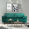 Green Velvet Square Arm Sofa J5017