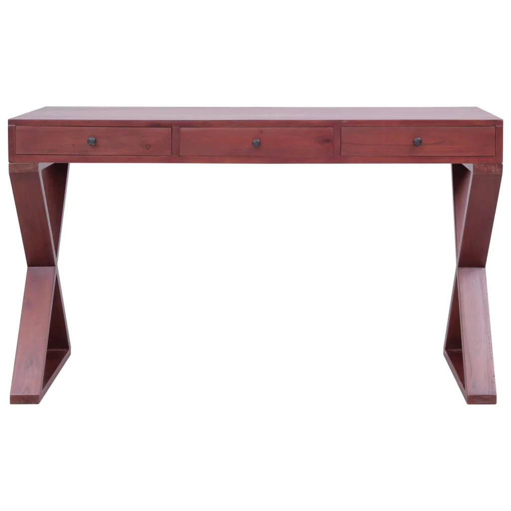 Brown Wood Computer Desk with 3 Drawers C4850