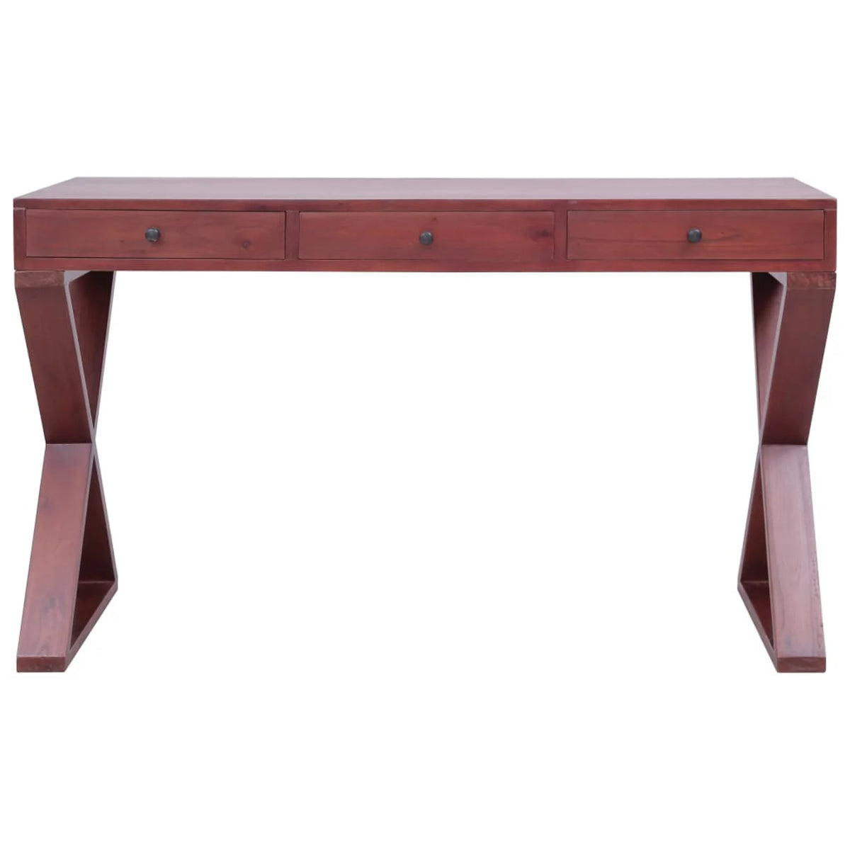 Brown Wood Computer Desk with 3 Drawers C4850