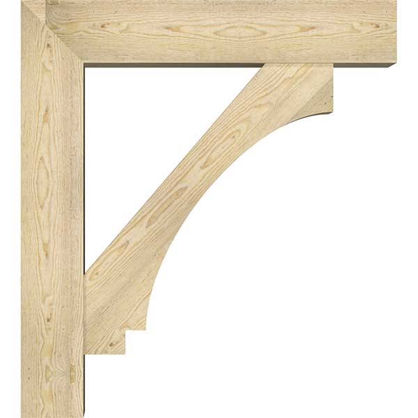 8x22W x 36x22D x 40x22H Douglas Fir Bracket with Offset Brace O8963