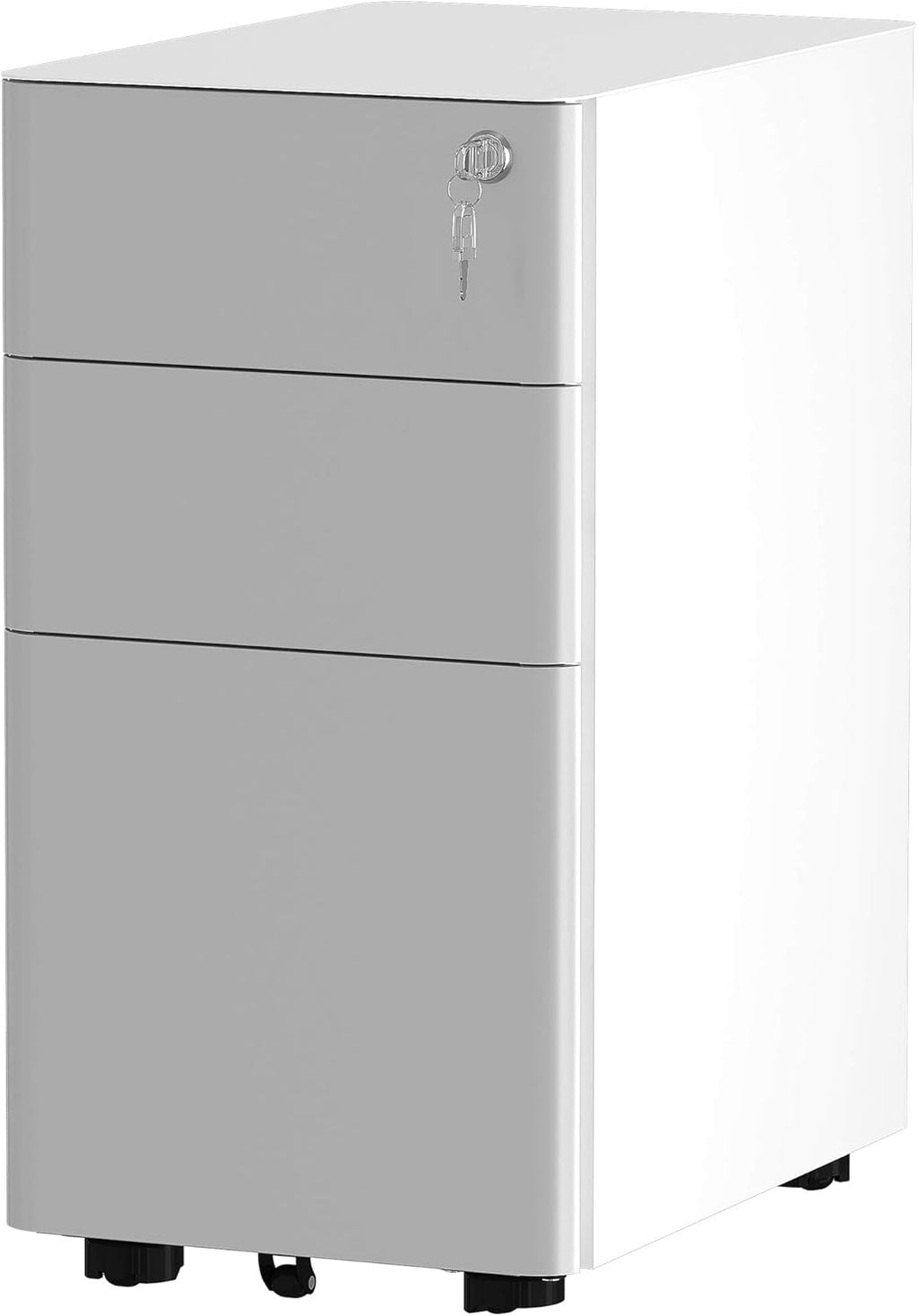 White 3 Drawer Metal Filing Cabinet R95910