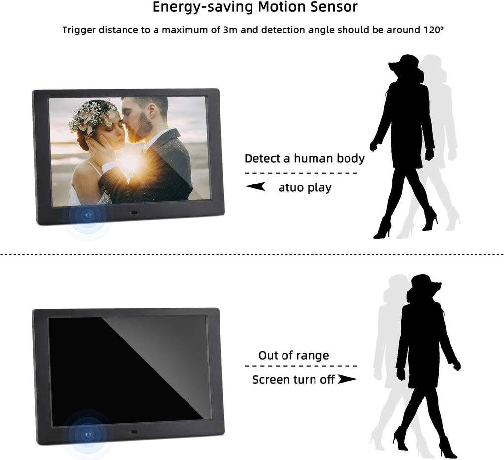 10 inch Digital Picture Frame with 16:9 Screen, 1080P Video F247