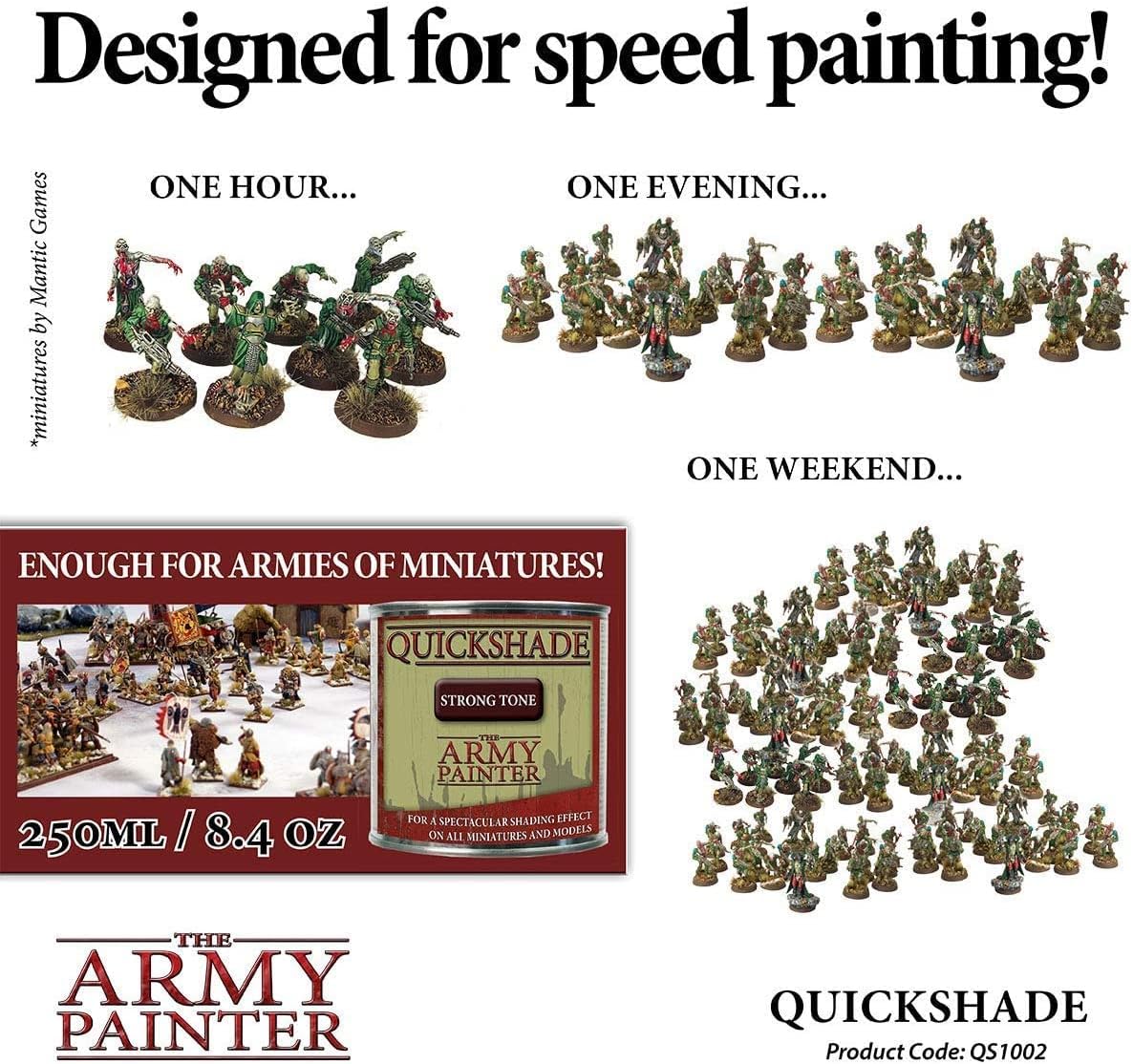 3pcs Quickshade Varnish Set, Strong Tone, 250 ml, Pack of 2 F6094