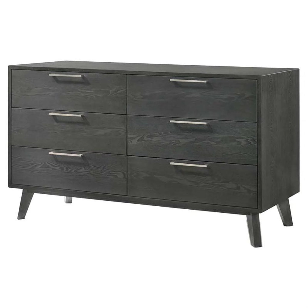 6 Drawer Wood Stainless Steel Dresser S353