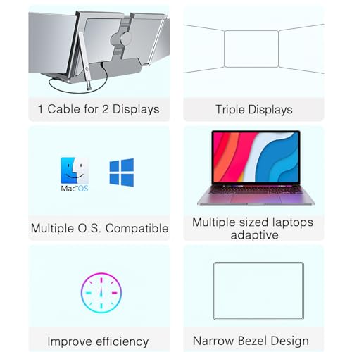 Portable Monitor 15.6inch FHD 1080P USB C HDMI Ultra-Slim IPS Display with Smart Cover & Speakers I864