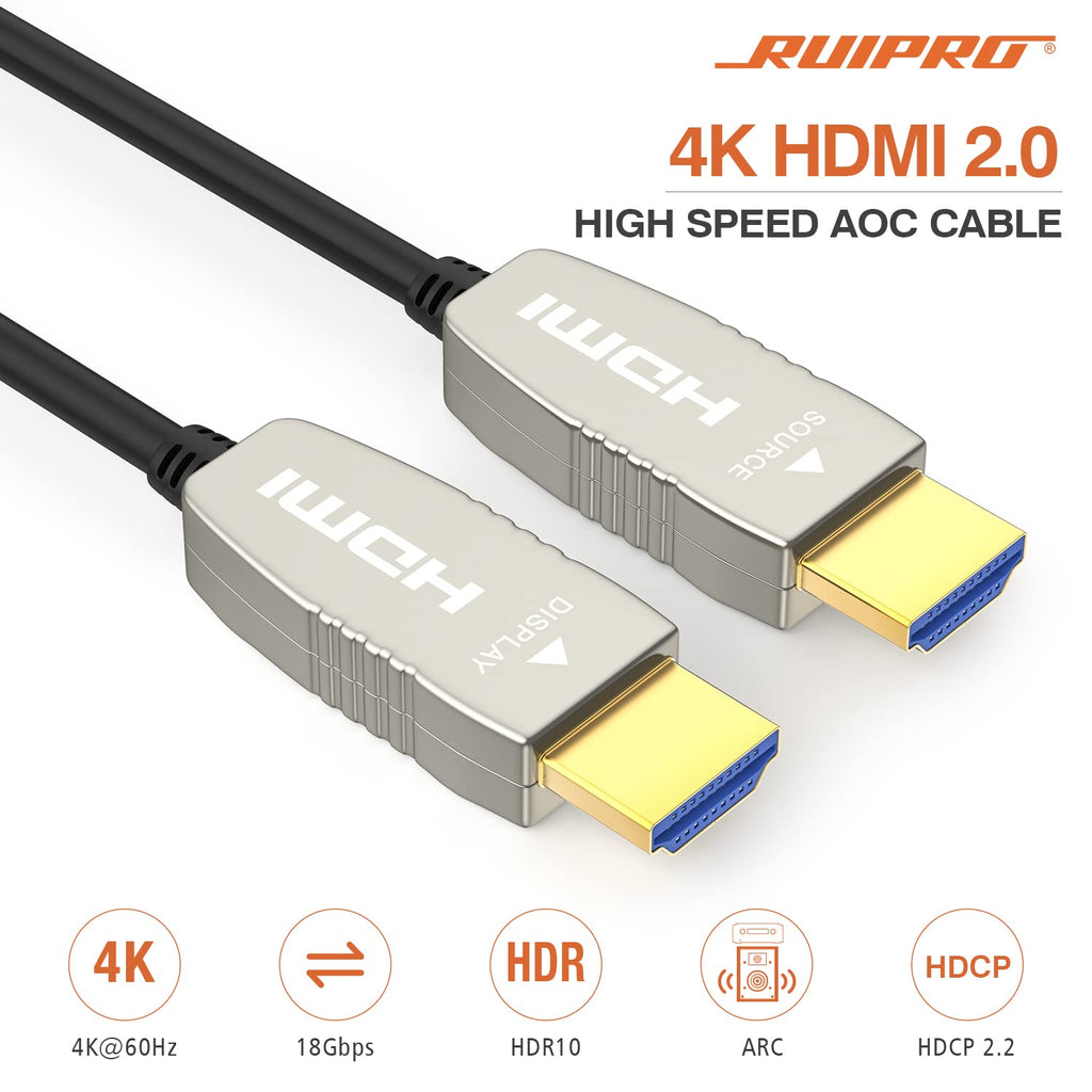 Fiber HDMI Cable 4K60HZ HDR 100 feet Ultra Slim and Flexible J227114