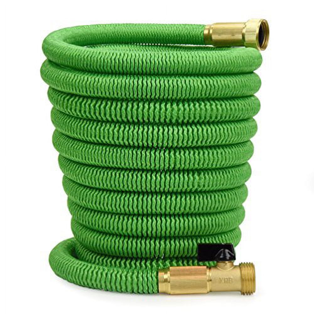 25 Feet Expandable Garden Hose with Brass End and 8 Function Spray Nozzle U61958
