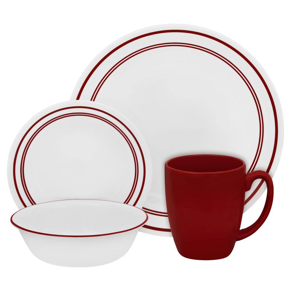 16-Piece Red Dinnerware Set J51154