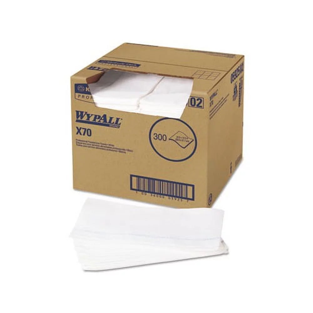 White 12 1/2 x 23 1/2 Antimicrobial Wipers 300/Box O375