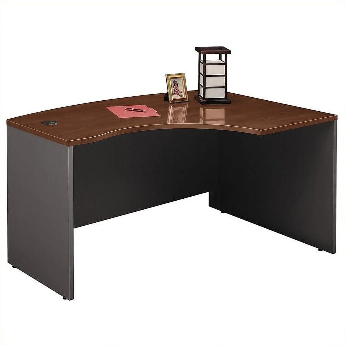 60 x 43 L Bow Desk in Hansen Cherry F71520
