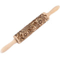 Embossed Wooden Non Stick Rolling Pin 2 Pack U759