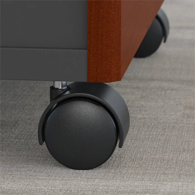 U-Shaped Desk with Mobile File Cabinet J348
