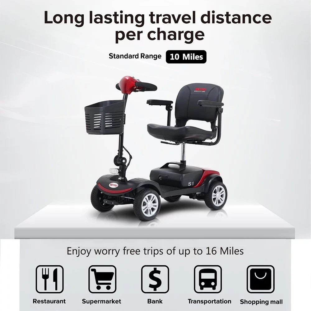 Heavy Duty Electric Mobility Scooter with Detachable Basket O120444