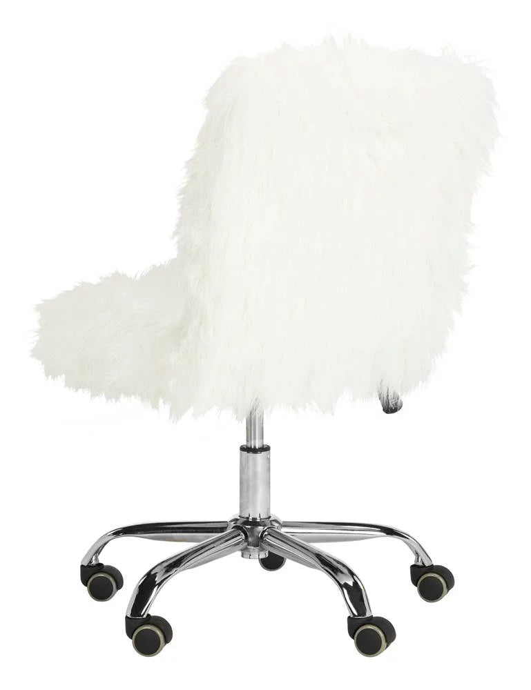 Faux Sheepskin Swivel Office Chair F49496