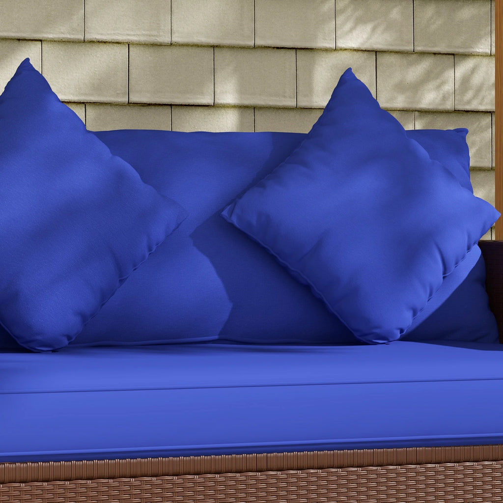 Blue Padded Outdoor Loveseat Sofa G5782