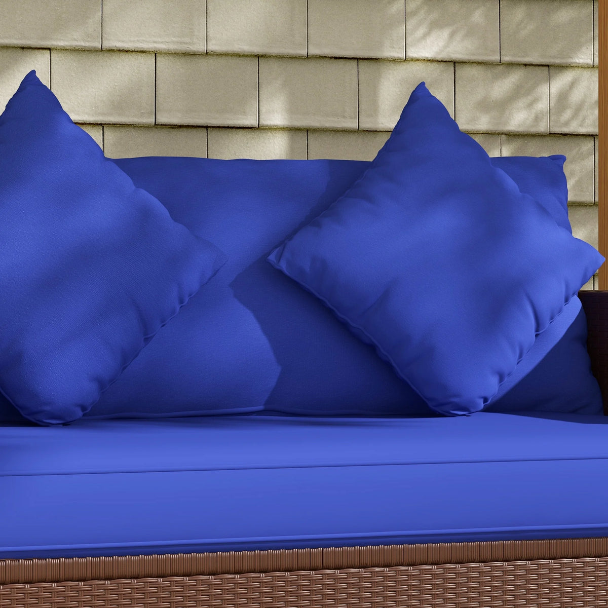 Blue Padded Outdoor Loveseat Sofa G5782