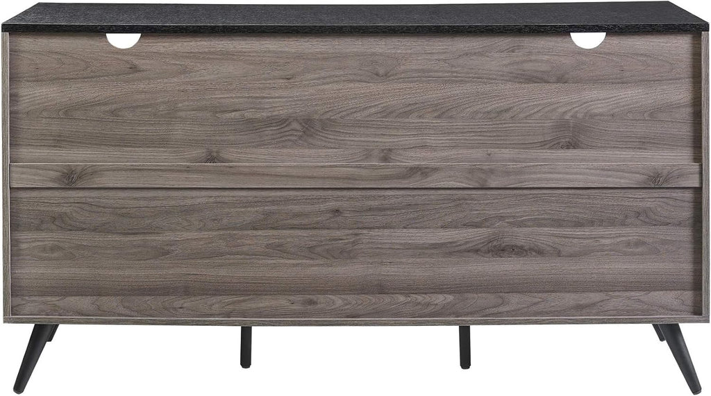 Black and Slate Grey 4 Drawer Wood Cabinet C7765