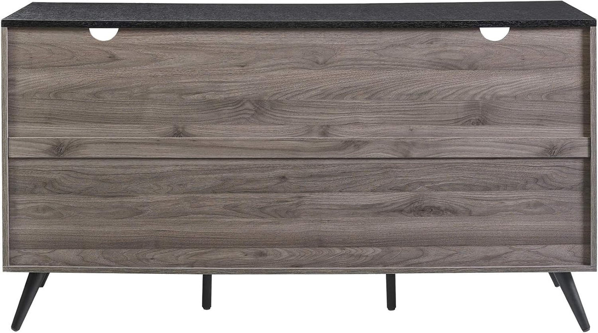 Black and Slate Grey 4 Drawer Wood Cabinet C7765