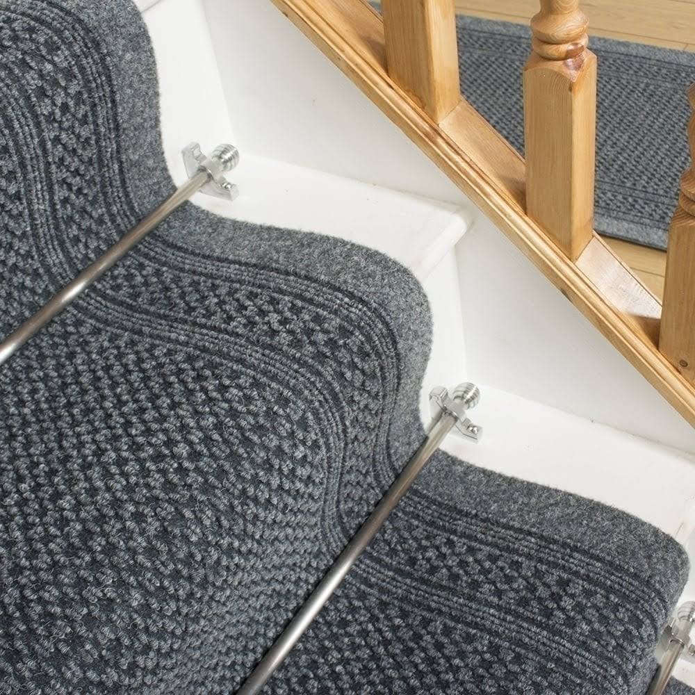 Aztec Gray Stair Carpet Runner 6 foot S7060