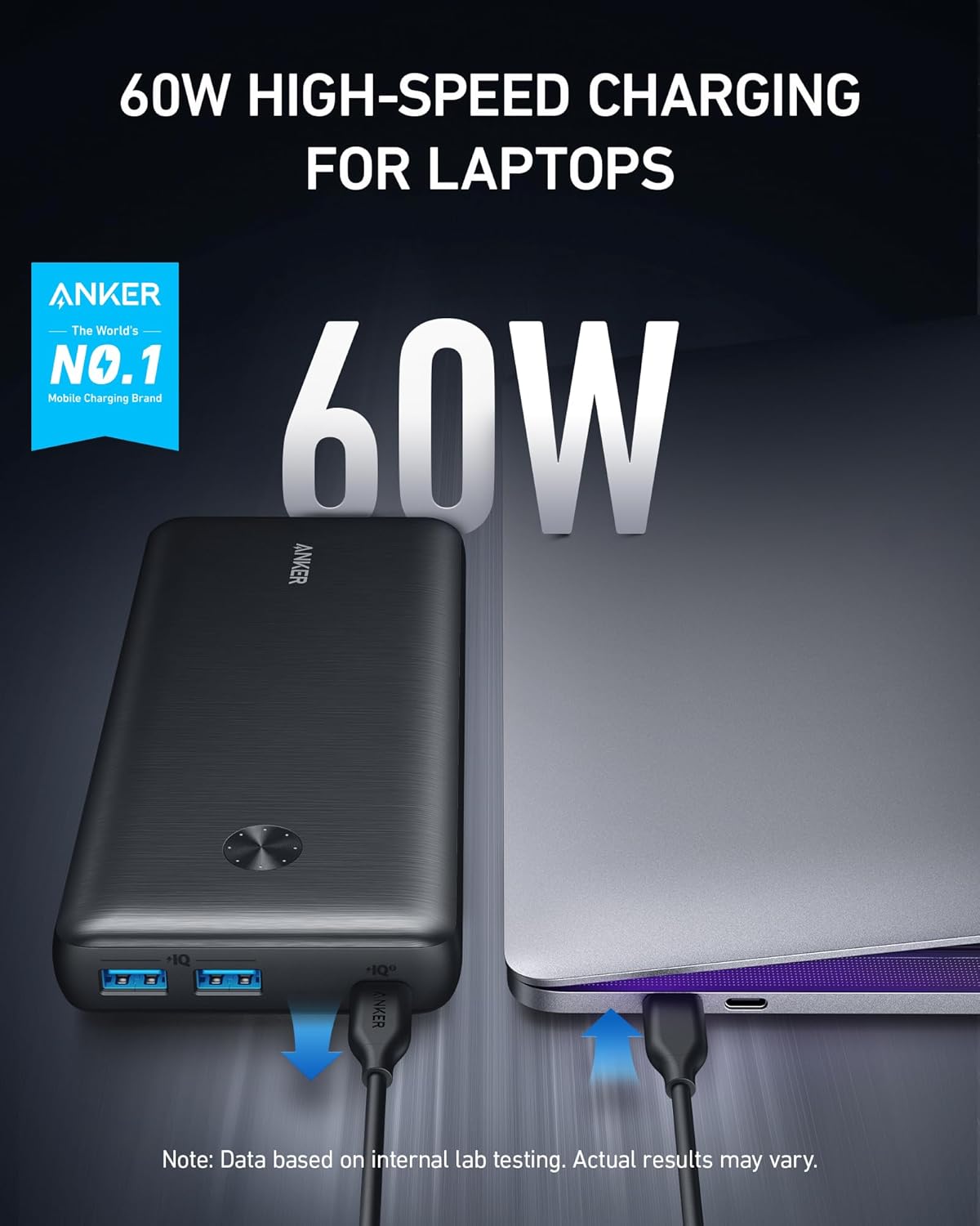 Portable Charger 25,600 mAh 65W PD Wall Charger Battery Pack C83826