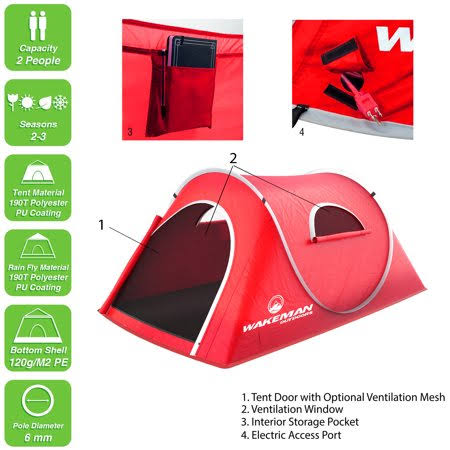 Red Pop-Up Tent with Carry Bag B734664