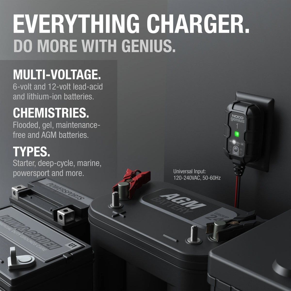 6V/12V 1A Smart Battery Charger and Maintainer S489591