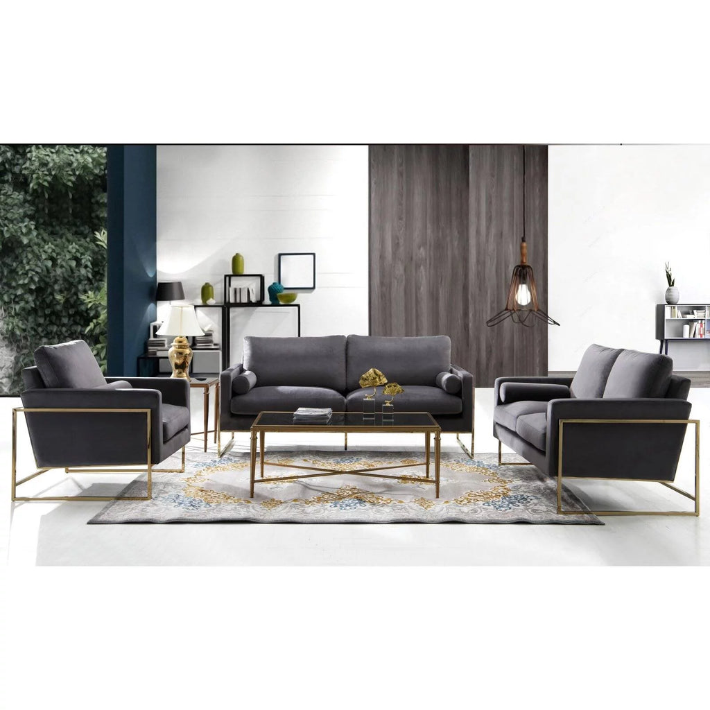 Navy Velvet Loveseat I45765