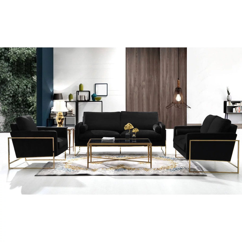 Navy Velvet Loveseat I45765