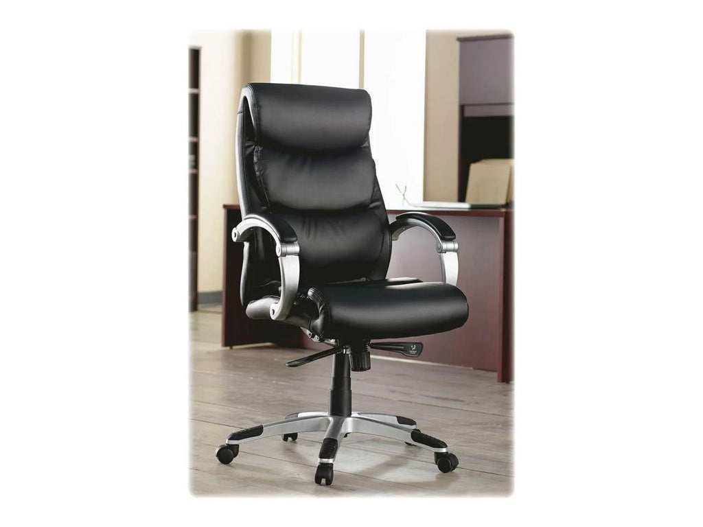 High-Back Leather Chair with Flex Arms H20329