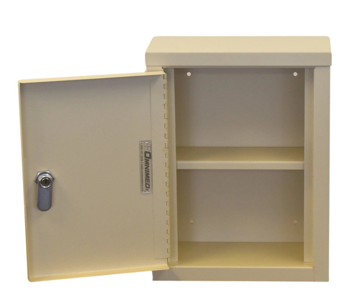 Painted Steel Mini Wall Storage Cabinet with Combo Lock in Beige J280