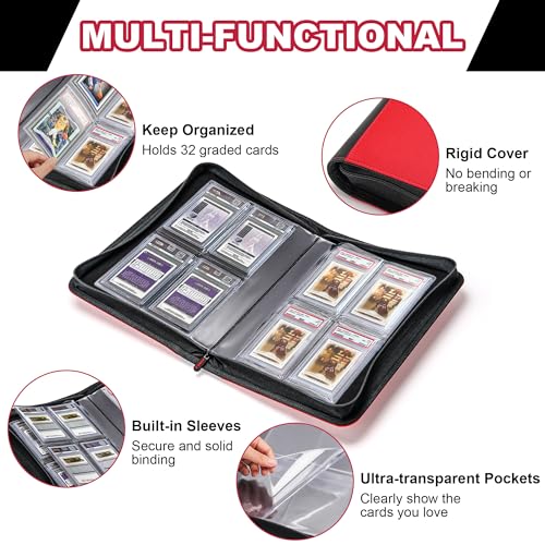 Red Graded Card Storage Binder V137