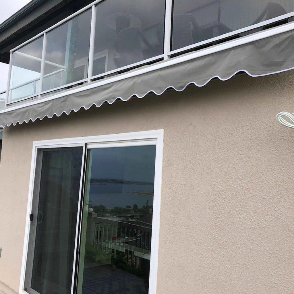 Retractable Patio 13' x 10' Awning Canopy, Gray F451