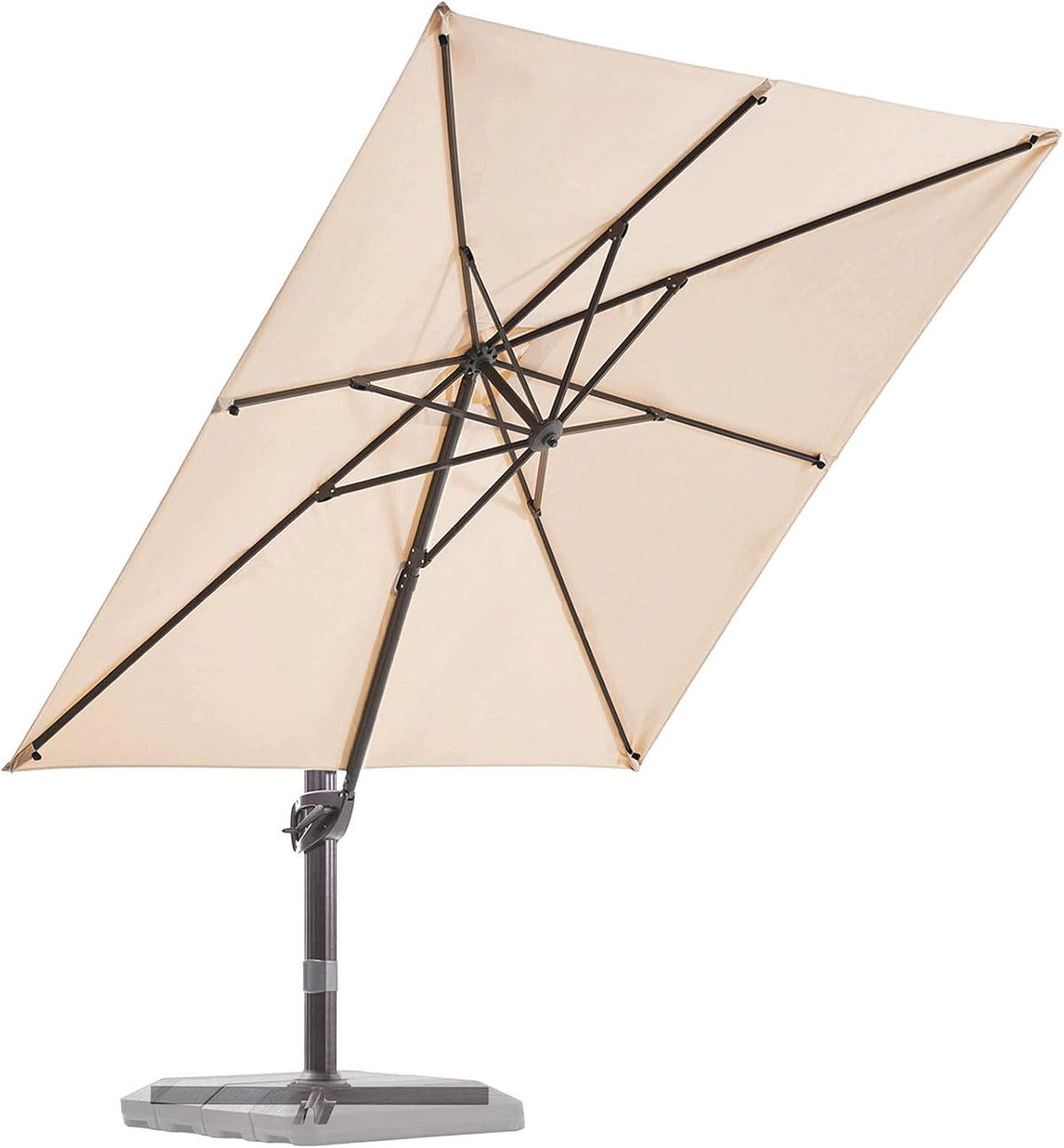9x9 FT Aluminum Cantilever Patio Umbrella with Cross Base G238213