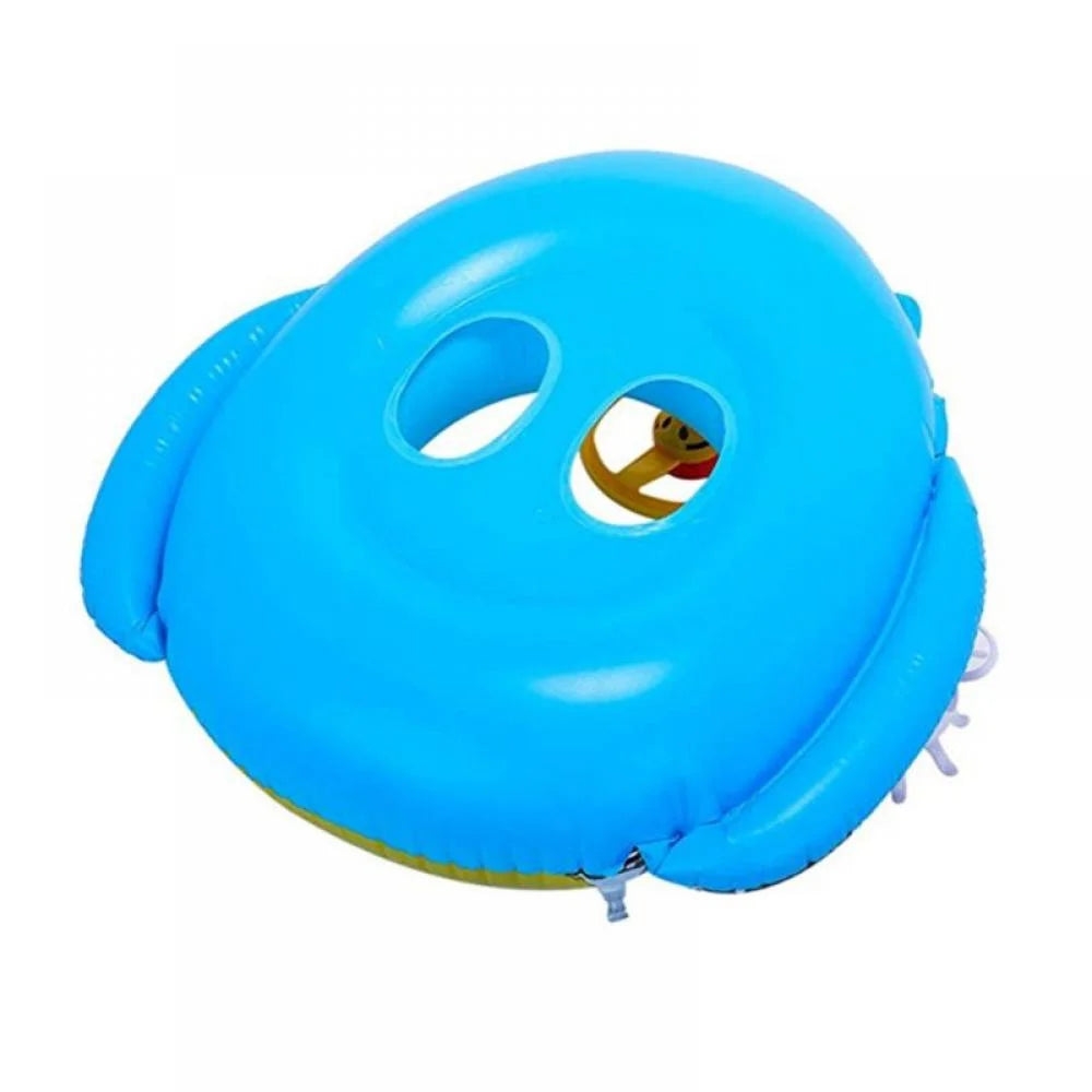 Inflatable Pool Float Ring with Steering Wheel Horn for Kids H538