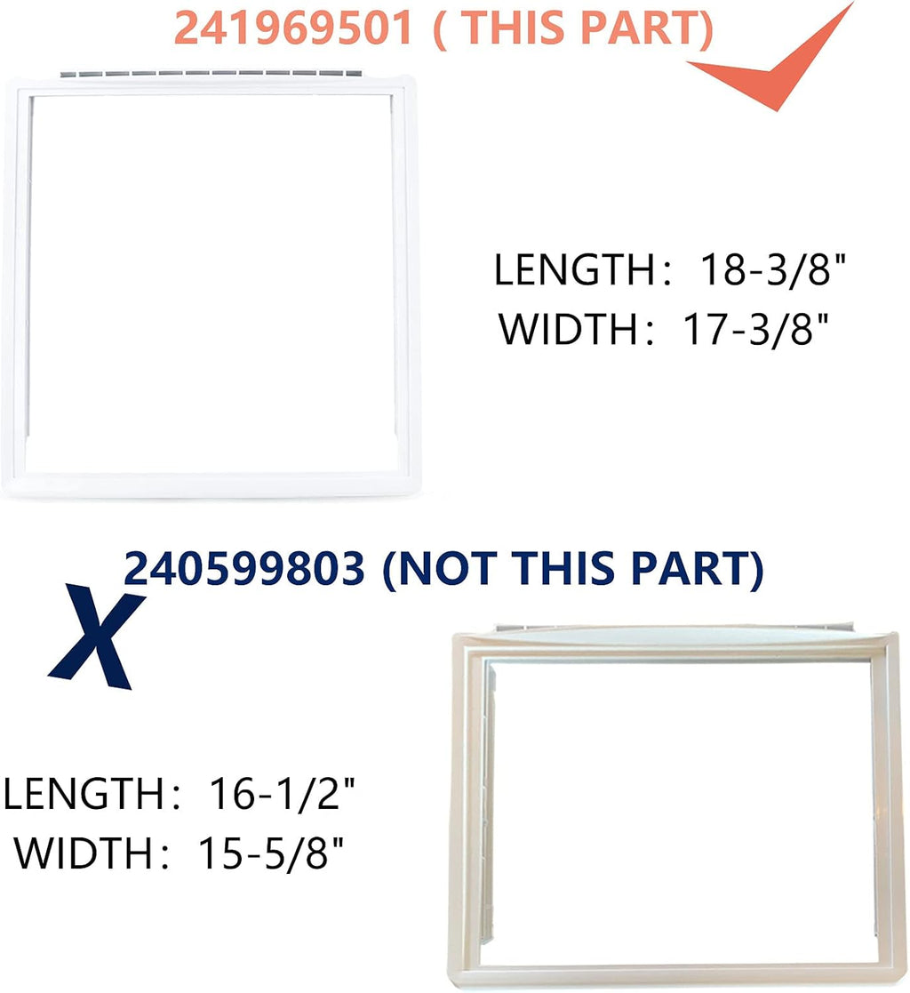 Crisper Pan Cover, Shelf Frame and Delicatessen Drawer Cover O405541