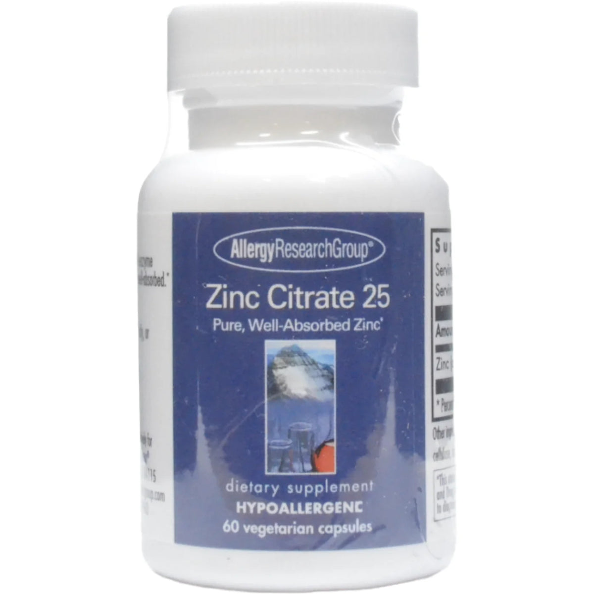 Zinc Citrate 25 mg 60 caps V780500