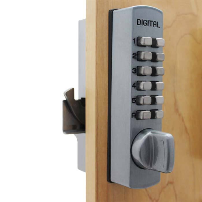 White Mechanical Keyless Hook Bolt Sliding Door Lock D7796