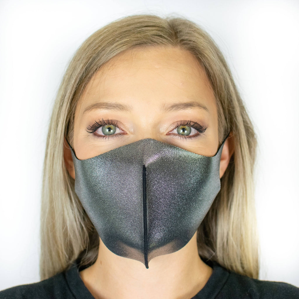Metallic Silver 10-Pack Reusable Face Mask A2984