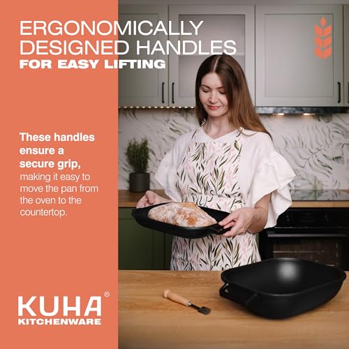 Black Heavy Duty Cast Iron Bread Pan with Lid E6383