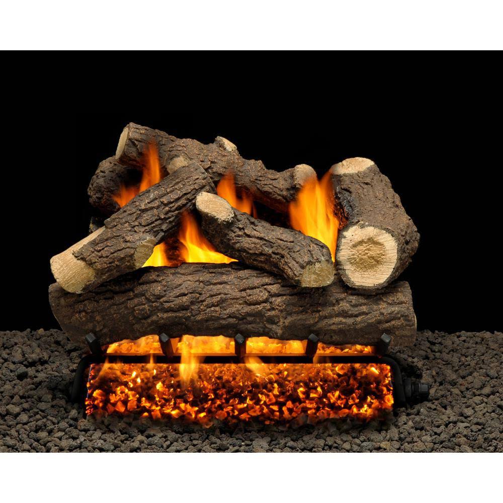 24 in. Vented Natural Gas Fireplace Logs with Manual Safety Pilot Kit Y5193
