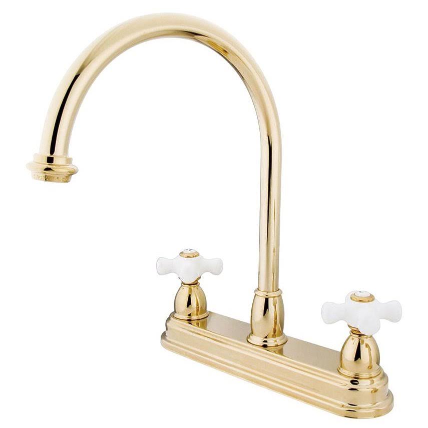 Polished Brass Two Handle Kitchen Faucet H414002