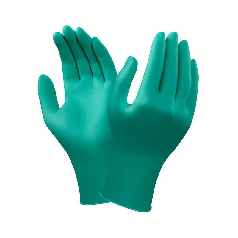 ESD Safe Powder Free Textured Green Nitrile Gloves F73977