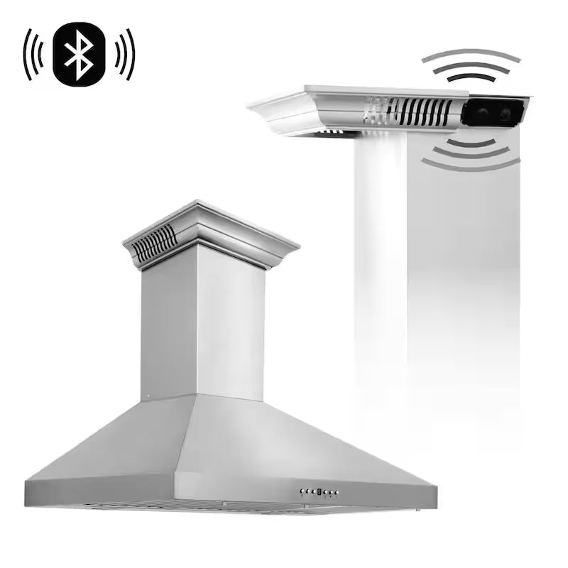 36 in. 400 CFM Ducted Wall Mount Range Hood in Stainless Steel Z62783