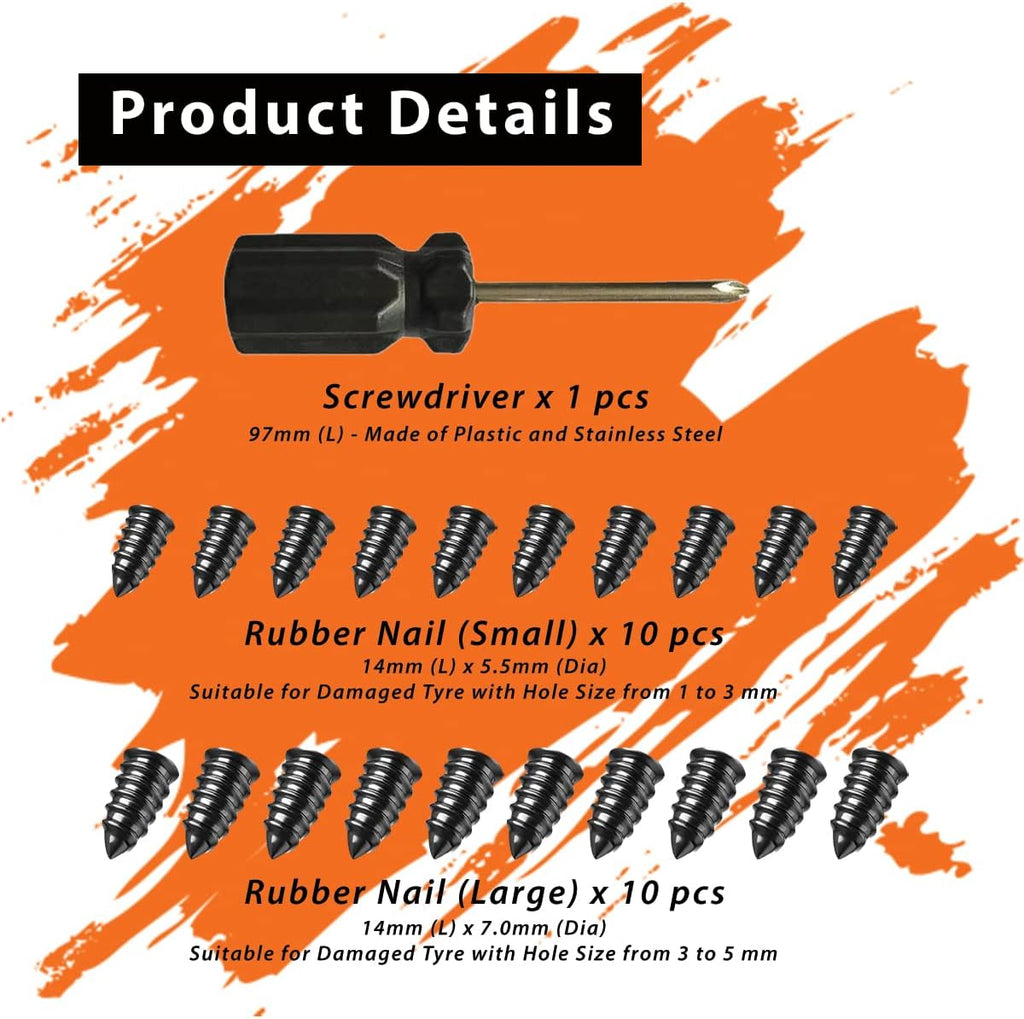20pcs Tyre Repair Kit with Screwdriver Set C97572